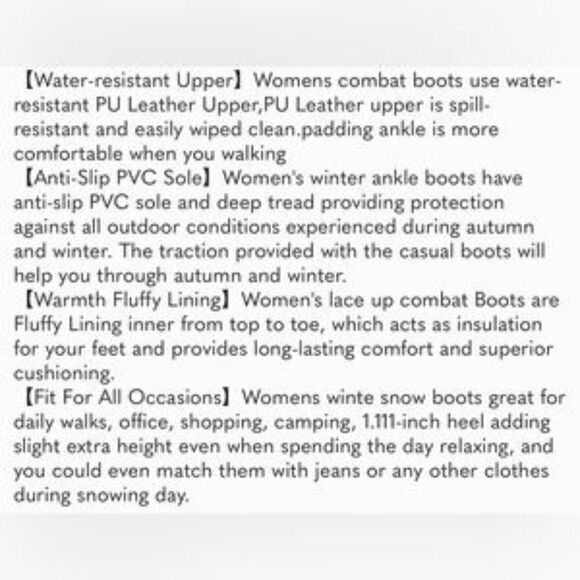 🥳Host Pick 🥳 Light Brown Combat Boots Lace Up Ankle Boots Winter Snow Boots - Picture 7 of 9